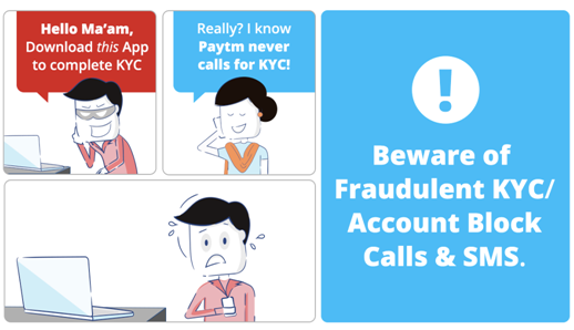 Beware of Fraudulent SMS &amp; Calls about KYC suspension or expiration, Account Block and Fake Rewards! | Paytm Payments Bank Blog