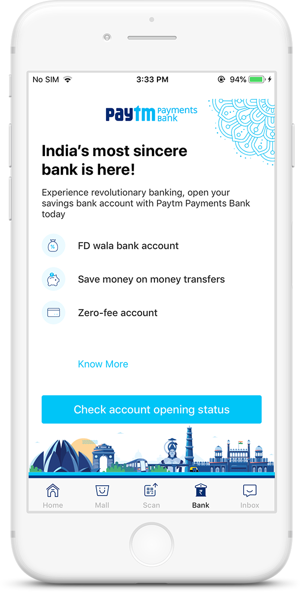 Paytm to bank transfer sales